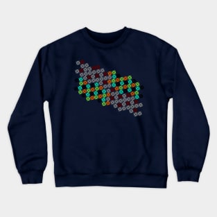 Geometric Mandelbrot Pattern Crewneck Sweatshirt